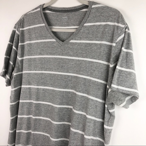 Old Navy 100% Cotton V-Neck Soft Wash Striped - Picture 3 of 9